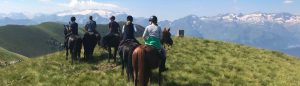 horse riding in the Pyrenees