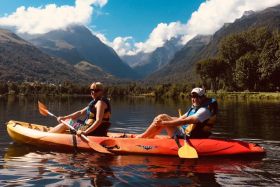 Lake kayaking in the Pyrenees Lake kayaking in the Pyrenees
