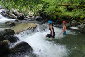 River walking in the Pyrenees